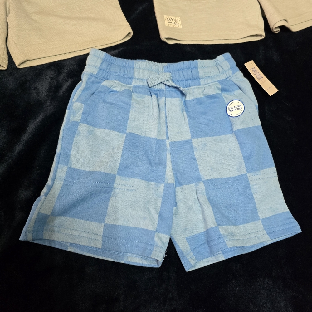 365 Kids Boys Sz 6 FRENCH TERRY SHORTS Gray/blue Pockets/New/Lot of 3/Summertime - Picture 2 of 4